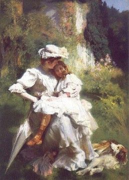  Dress Painting - Tendresse Maternelle Realism Emile Friant